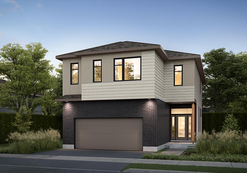 The Piper II Elevation C Rendering